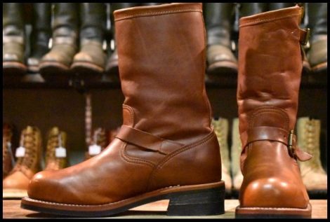 【8E 美品 黒タグ】Chippewa チペワ エンジニア 91066 茶 タンレネゲード ブラウン 11インチハイト スチールトゥ ブーツ HOPESMORE