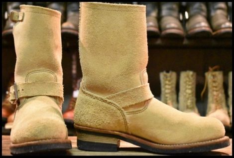 【8D 良品 13年】レッドウィング 8268 スエード エンジニア ホーソーンアビレーン ラフアウト スチールトゥ ブーツ redwing HOPESMORE