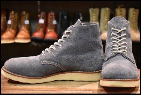 【8D 良品 11年】レッドウィング 8144 スエード アイリッシュセッター スレートブルー 水色 青 プレーントゥ ブーツ redwing HOPESMORE