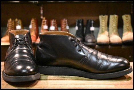 【12D 良品 11年】レッドウィング 9196 ポストマン チャッカ 黒 ブラック シャパラル 短靴 編み上げ ブーツ redwing HOPESMORE