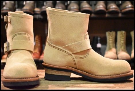 【6D 美品 09年】レッドウィング 2965 スエード ショートエンジニア ホーソーンアビレーンラフアウト ブーツ redwing HOPESMORE