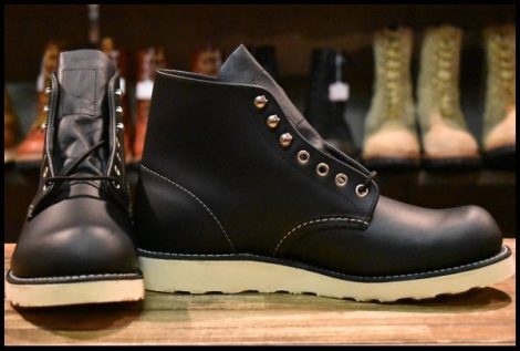 【8D 未使用 16年】レッドウィング 8165 アイリッシュセッター 黒 ブラッククローム プレーントゥ 編み上げ ブーツ redwing HOPESMORE