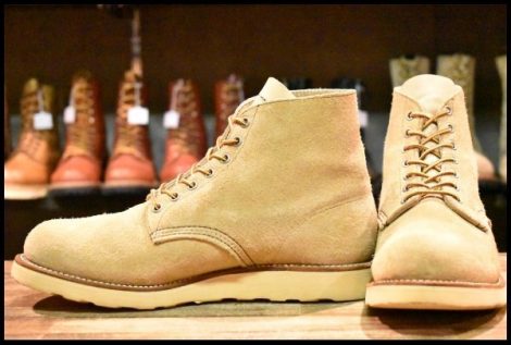 【9.5E 良品 犬タグ 99年】レッドウィング 8167 スエード アイリッシュセッター 茶 ラフアウト ブーツ redwing HOPESMORE