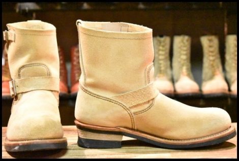 【10D 良品 10年】レッドウィング 2965 ショート スエードエンジニア ホーソーンアビレーンラフアウト スチール ブーツ redwing HOPESMORE