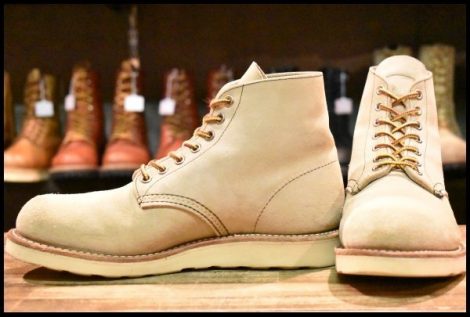 【7.5D 良品 10年】レッドウィング 8167 スエード アイリッシュセッター ホーソーン ラフアウト プレーントゥ ブーツ redwing HOPESMORE