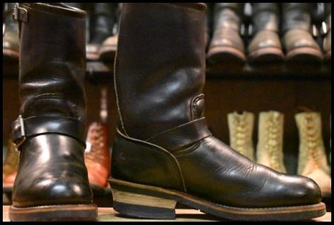 【6.5D 良品 PT91プリント 94年】レッドウィング 2268 エンジニア ブラッククローム スチールトゥ プルオン ブーツ redwing HOPESMORE