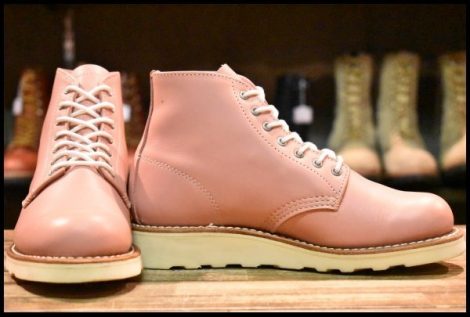 【5.5B 箱付 美品 20年】レッドウィング 3449 ローズバウンダリー ピンク レディース モックトゥ 編み上げ 女性 ブーツ redwing HOPESMORE