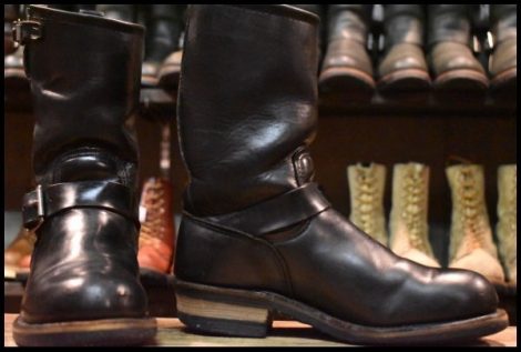 【7D 良品 PT91プリント】レッドウィング 2268 エンジニア ブラッククローム スチールトゥ プルオン ブーツ redwing HOPESMORE