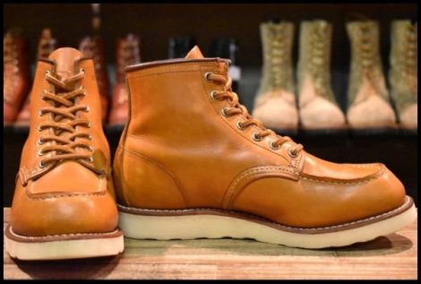 【7E 良品 12年】レッドウィング 9875 アイリッシュセッター ゴールドラセット モックトゥ レースアップ ブーツ redwing HOPESMORE