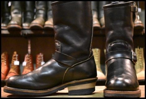 【6.5D 良品 PT91プリント 94年】レッドウィング 2268 エンジニア ブラッククローム スチールトゥ プルオン ブーツ redwing HOPESMORE
