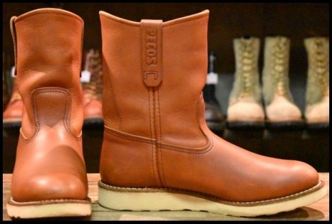 【8E 美品 12年】レッドウィング 8866 ペコス 赤茶 オロラセット プルオン クッションソール ブーツ redwing pecos HOPESMORE