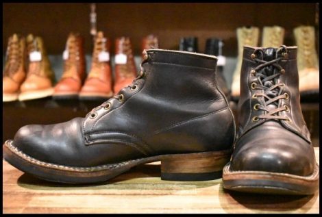 【9EE 中古】WHITE’S ホワイツ セミドレス ブラックドレス 黒 レースアップ ビブラム 編み上げ ブーツ HOPESMORE