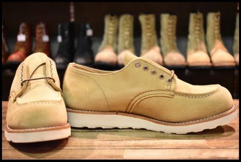 【9.5D 箱付 未使用 24年】レッドウィング 8079 オックスフォード ホーソーンアビレーンラフアウト ベージュ ブーツ redwing HOPESMORE