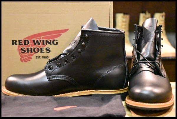 【8D 箱付 未使用 24年】レッドウィング 9423 ベックマン 黒 ブラック エクスカリバー プレーントゥ 9414 9014 ブーツ redwing HOPESMORE
