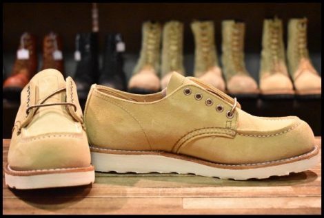 【9.5D 箱付 未使用 24年】レッドウィング 8079 オックスフォード ホーソーンアビレーンラフアウト ベージュ ブーツ redwing HOPESMORE