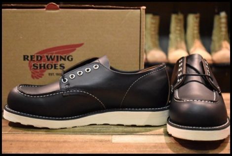 【9.5D 箱付 未使用 24年】レッドウィング 8090 オックスフォード 黒 ブラックプレーリー モックトゥ ローカット ブーツ redwing HOPESMORE