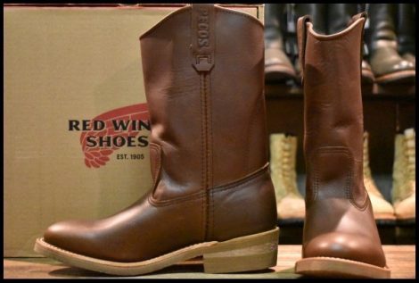【7E 箱付 未使用 24年】レッドウィング 1155 ペコス 茶 ブラウン ベルバリタン ロング プルオン ブーツ redwing pecos HOPESMORE