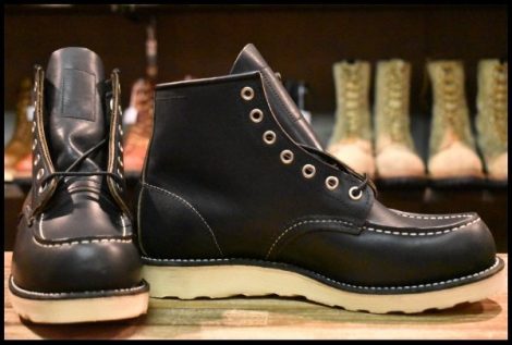 【8D 未使用 11年】レッドウィング 9075 アイリッシュセッター 黒 ブラック ハーネス モックトゥ 編み上げ ブーツ 8179 redwing HOPESMORE