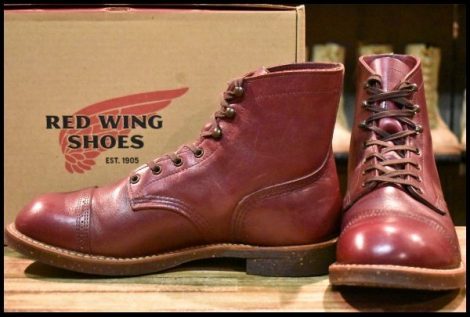 【9D 箱付 美品 16年】レッドウィング 8012 アイアンレンジ マンソン バーガンディ セトラー キャップトゥブーツ redwing HOPESMORE