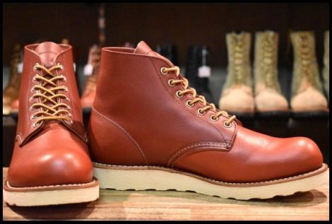 【9.5D 美品 犬タグ復刻 19年】レッドウィング 8166 アイリッシュセッター 赤茶 オロラセット プレーントゥ ブーツ redwing HOPESMORE