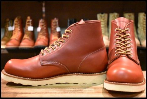 【9.5D 美品 犬タグ復刻 19年】レッドウィング 8166 アイリッシュセッター 赤茶 オロラセット プレーントゥ ブーツ redwing HOPESMORE