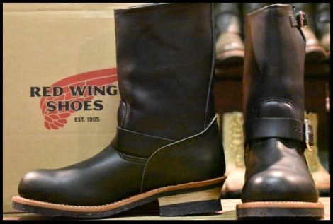 【8.5D 箱付 試着程度 14年】レッドウィング 2268 エンジニア 黒 ブラッククローム スチールトゥ ブーツ redwing HOPESMORE