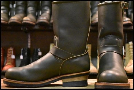 【8D 良品 PT99刺繍】レッドウィング 8273 エンジニア 緑 カンガタン グリーン スチールトゥ ブーツ redwing HOPESMORE