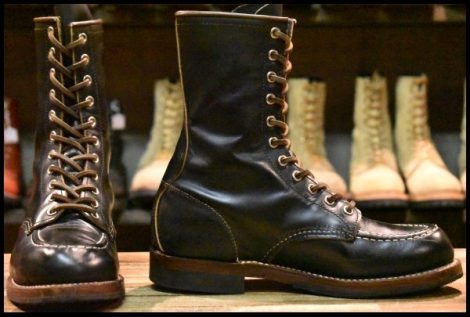 【7E 良品 110周年限定 15年】レッドウィング 2015 ハンツマン 黒 クローンダイク 茶芯 編み上げ レースアップ ブーツ redwing HOPESMORE