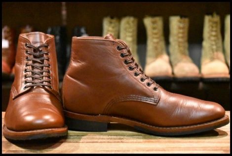 【7.5D 箱付 美品 18年】レッドウィング 9435 ウィリストン フェザーストーン プレーントゥ 編み上げ ブーツ redwing HOPESMORE