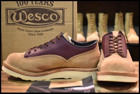 【9EE 箱付 美品】WESCO ウエスコ カスタムJHクラシックス LTT バーラップラフアウト パープル ジョンヘンリー 短靴 ブーツ HOPESMORE