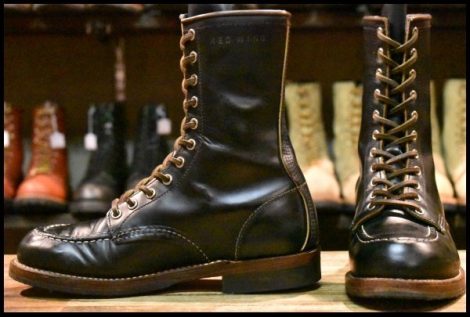 【7E 良品 110周年限定 15年】レッドウィング 2015 ハンツマン 黒 クローンダイク 茶芯 編み上げ レースアップ ブーツ redwing HOPESMORE