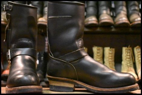 【8D 良品 PT99刺繍】レッドウィング 8270 ナイフポケット エンジニア ブラック 黒 スチールトゥ ブーツ redwing HOPESMORE