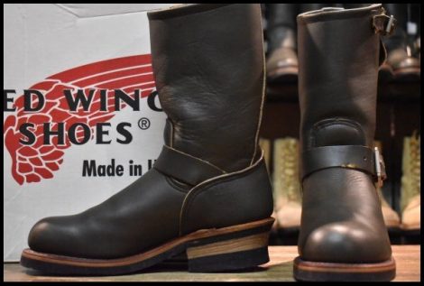 【5D 箱付 良品 PT99刺繍】レッドウィング 8273 エンジニア 緑 カンガタン グリーン スチールトゥ プルオン ブーツ redwing HOPESMORE