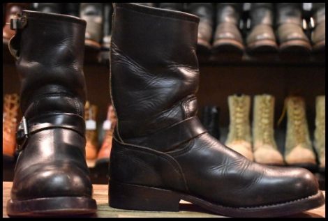 【7.5D 良品 PT91プリント 95年 カスタム】レッドウィング 2268 エンジニア ブラッククローム スチールトゥ ブーツ redwing HOPESMORE