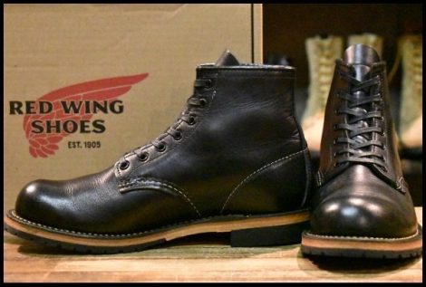【7D 箱付 美品 18年】レッドウィング 9414 ベックマン 黒 ブラック フェザーストーン プレーントゥ ブーツ 9014 redwing HOPESMORE