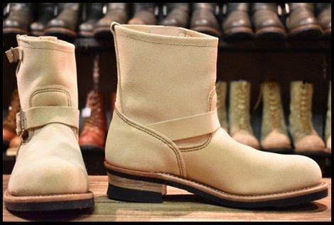 【9.5D 美品 13年】レッドウィング 2965 ショート スエードエンジニア ホーソーンアビレーンラフアウト ブーツ redwing HOPESMORE