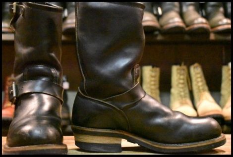 【6.5D 良品 PT91プリント 94年05月刻印】レッドウィング 2268 エンジニア 黒 ブラッククローム スチールトゥ ブーツ redwing HOPESMORE