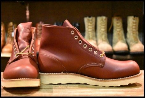 【8D 箱付 未使用 06年】レッドウィング 9105 アイリッシュセッター 赤茶 レッドブラウン プレーントゥ ブーツ redwing 8166 HOPESMORE