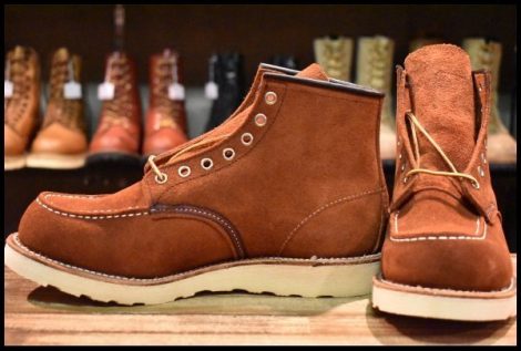 【9E DEAD 05年】レッドウィング 8810 赤茶スエード アイリッシュセッター カッパー ラフアウト モック ブーツ redwing HOPESMORE