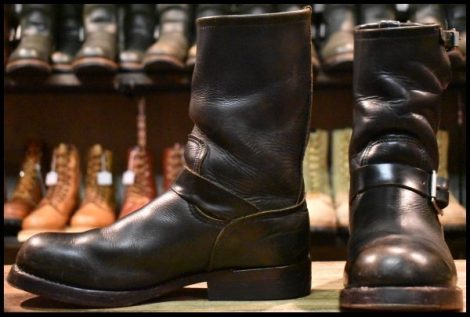 【7.5D 良品 PT91プリント 95年 カスタム】レッドウィング 2268 エンジニア ブラッククローム スチールトゥ ブーツ redwing HOPESMORE