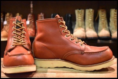 【7E 良品 半円犬タグ 94年】レッドウィング 875 アイリッシュセッター 赤茶 オロラセット モックトゥ ブーツ redwing HOPESMORE