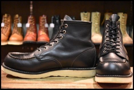 【8.5D 良品 04年】レッドウィング 8130 アイリッシュセッター 黒 ブラッククローム モックトゥ 編み上げ 8179 ブーツ redwing HOPESMORE