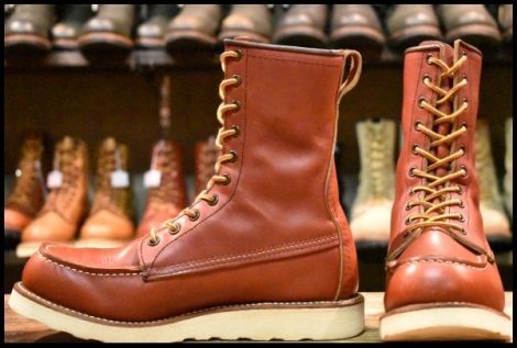 【7.5D 良品 犬タグ復刻 18年】レッドウィング 8877 アイリッシュセッター 赤茶 オロラセット モック ロング ブーツ redwing HOPESMORE