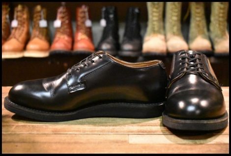 【7D 美品 24年】レッドウィング 101 ポストマン シューズ 黒 ブラック シャパラル ローカット 短靴 編み上げ ブーツ redwing HOPESMORE