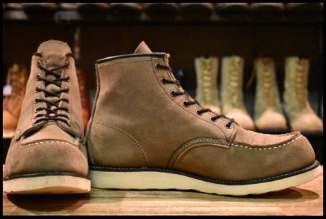 【10.5D 箱付 良品 21年】レッドウィング 8863 スエード ミュールスキナー ラフアウト モックトゥ 編み上げ ブーツ redwing HOPESMORE