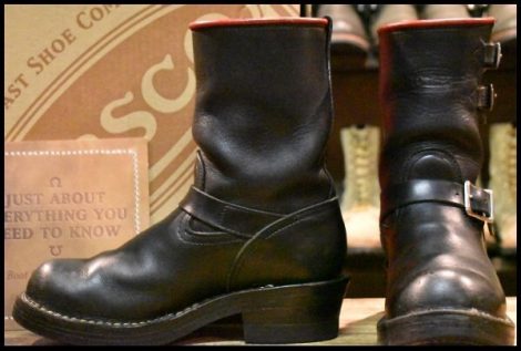 【8.5D 箱付 良品 11年】WESCO ウエスコ カスタムボス ブラック 黒 ビブラム430ダブル エンジニア ブーツ BOSS HOPESMORE