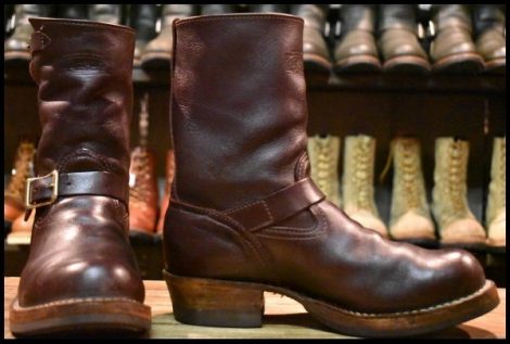 【9E 箱付 良品 11年】WESCO ウエスコ カスタムボス バーガンディ 9インチハイト ビブラム700シングル エンジニア ブーツ BOSS HOPESMORE