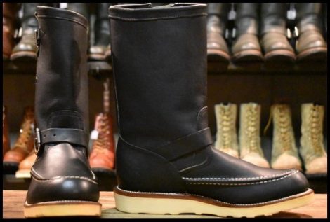 【8E 未使用 黒タグ 13年】Chippewa チペワ 1901MOO ハイランダー Highlander ブラック 黒 ビブラム4014 モックトゥ ブーツ HOPESMORE