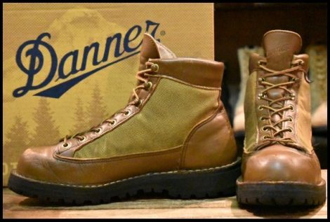 【7.5EE 箱付 良品 白タグ】Danner ダナーライト 30420X 茶 ブラウン カーキ ゴアテックス GORE-TEX 編み上げ ハイキング ブーツ HOPESMORE