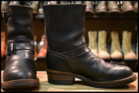 【7.5E 良品 11年】WESCO ウエスコ カスタムボス 黒 ブラック 8インチハイト ビブラム430シングル エンジニア ブーツ BOSS HOPESMORE